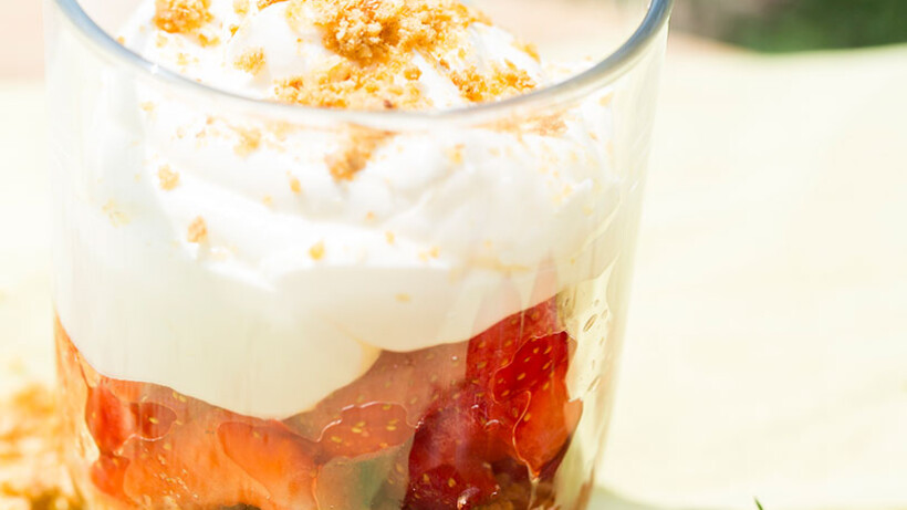 Aardbeien trifle