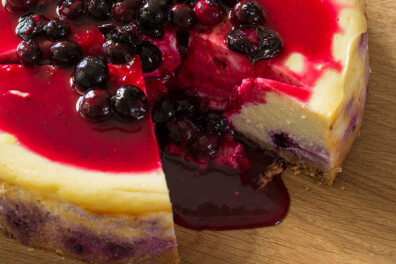 Recept: cheesecake met bosbessen