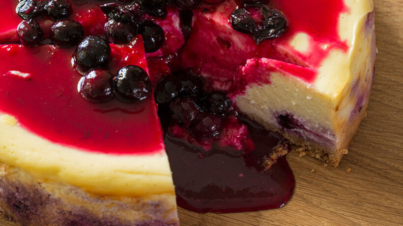 Cheesecake met bosbessen