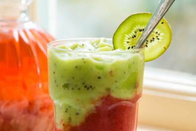 Kiwi- aardbeismoothie