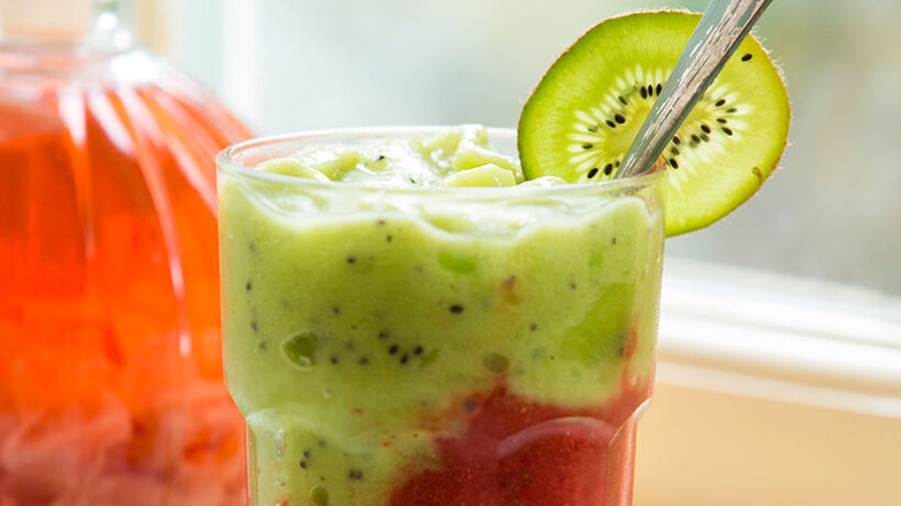 Kiwi- aardbeismoothie