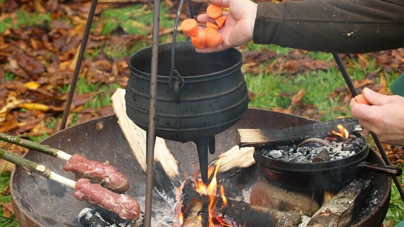 Koken op hout