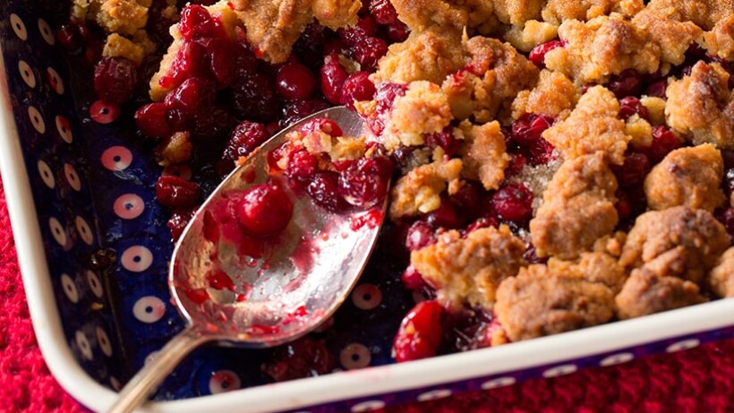 Crumble met cranberry’s