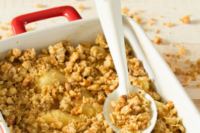 Crumble met crunchy kruimeltopping