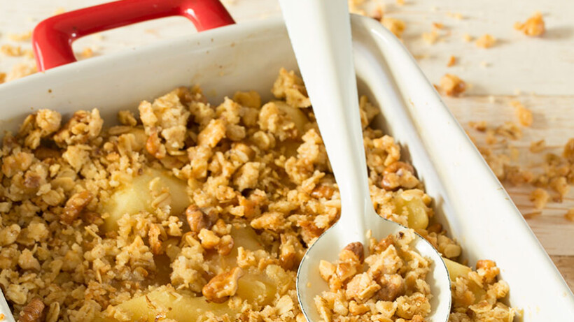 Crumble met crunchy kruimeltopping