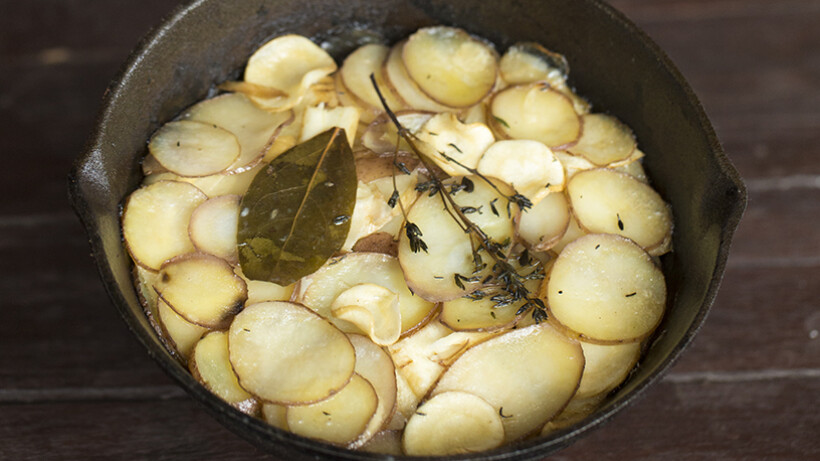 Dauphinoise van aardappel en pastinaak