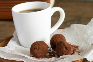 Chocoladebonbons met koffie