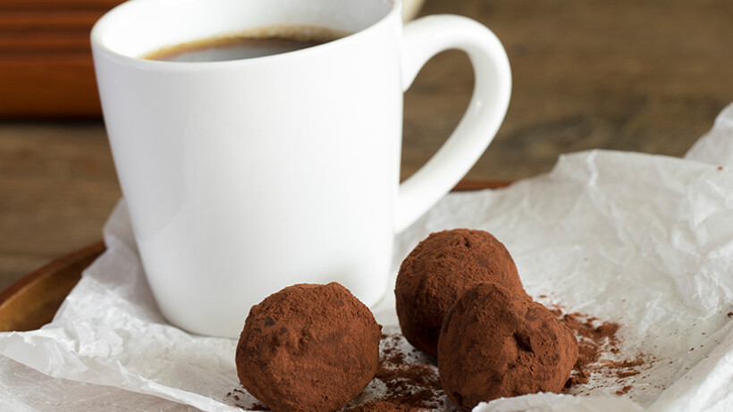 Chocoladebonbons met koffie