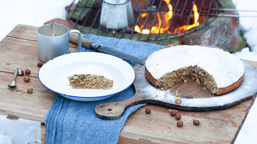 Luchtige hazelnootcake