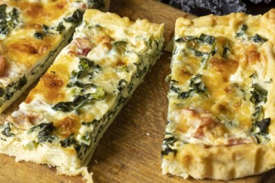 Quiche met palmkool en spek