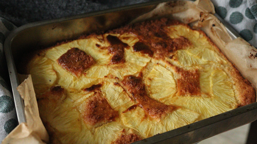 Janny’s ananas-kokos-plaatkoek