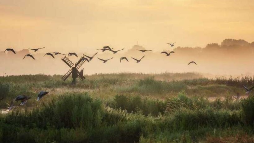 Fietsroute door de polder van Purmerend