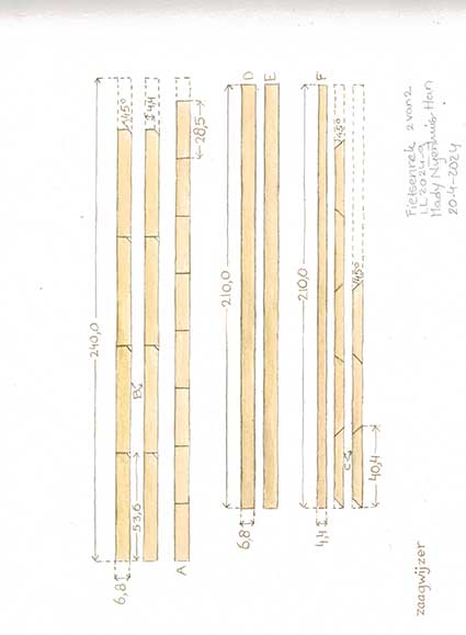 Werktekening fietsenrek 2