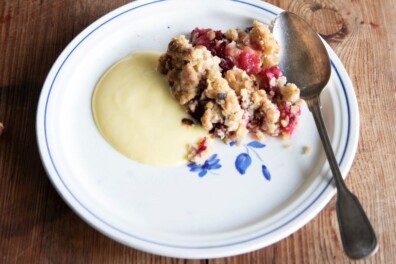 Echte smaakmaker: crumble met kardemomcustard