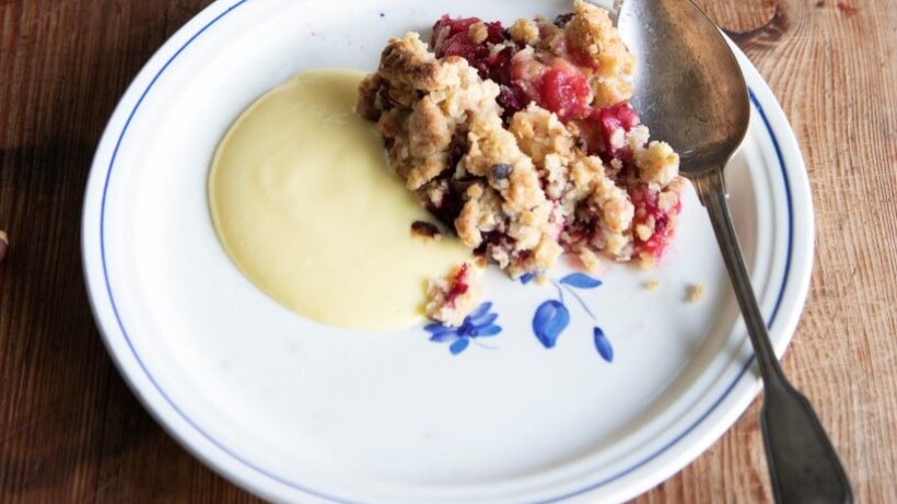 Echte smaakmaker: crumble met kardemomcustard