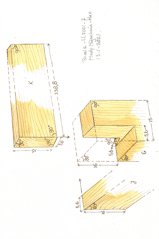 Werktekening van prieel