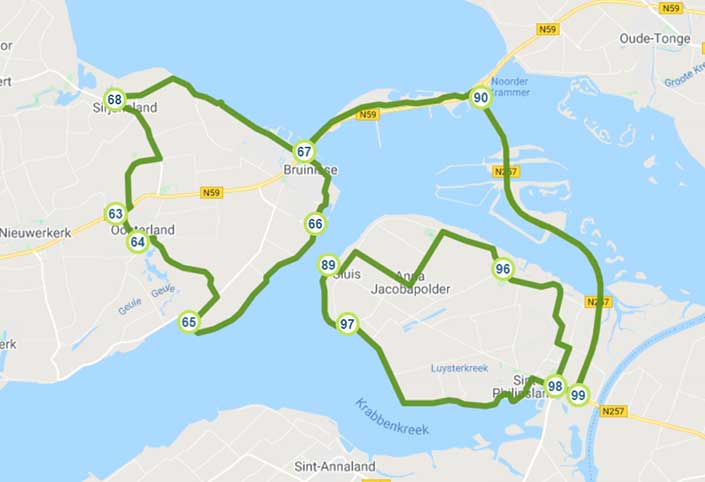 Fietsroute Grevelingendam Philipsdam