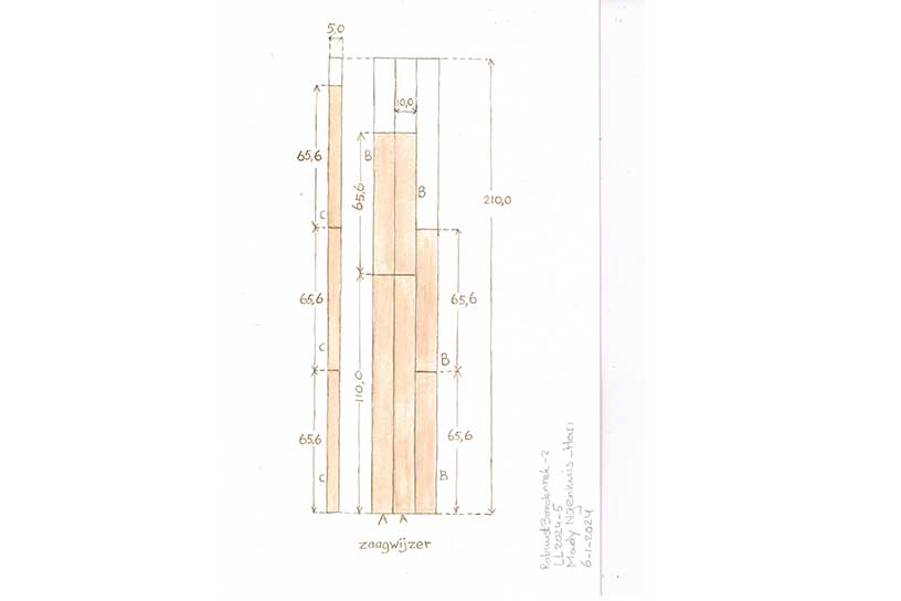 Bordenrek werktekening 2