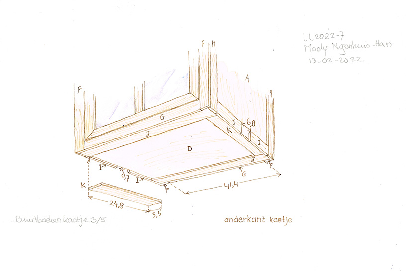 Werktekening 3 buurtboekenkastje 