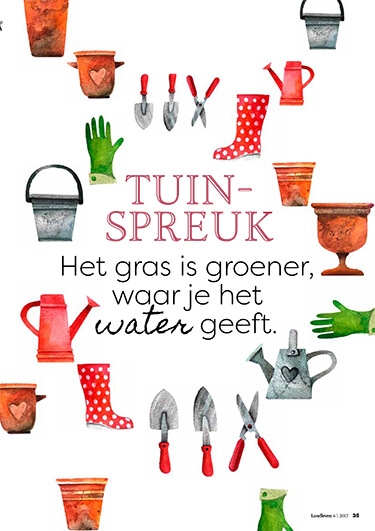 Miniposter juli 2017: het gras is groener waar je het water geeft