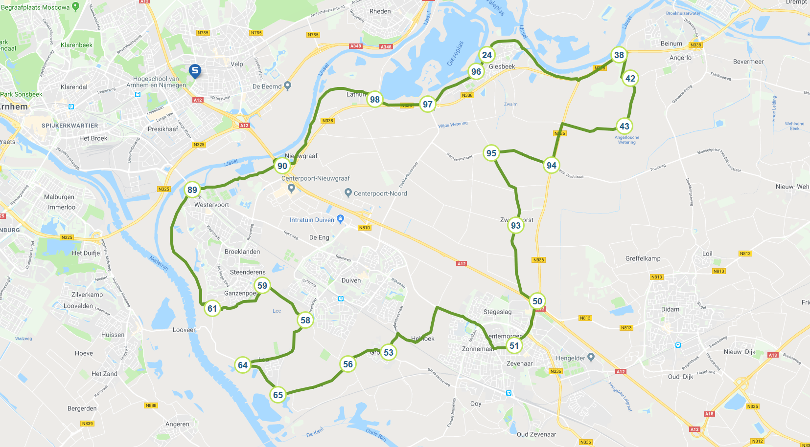 Fietsen langs havezaten rond de Loowaard