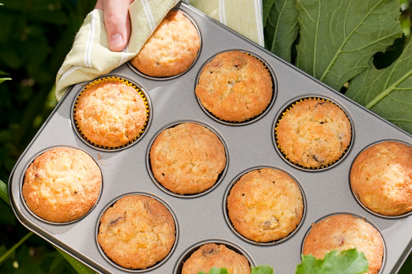 Bakblik muffins van courgette.