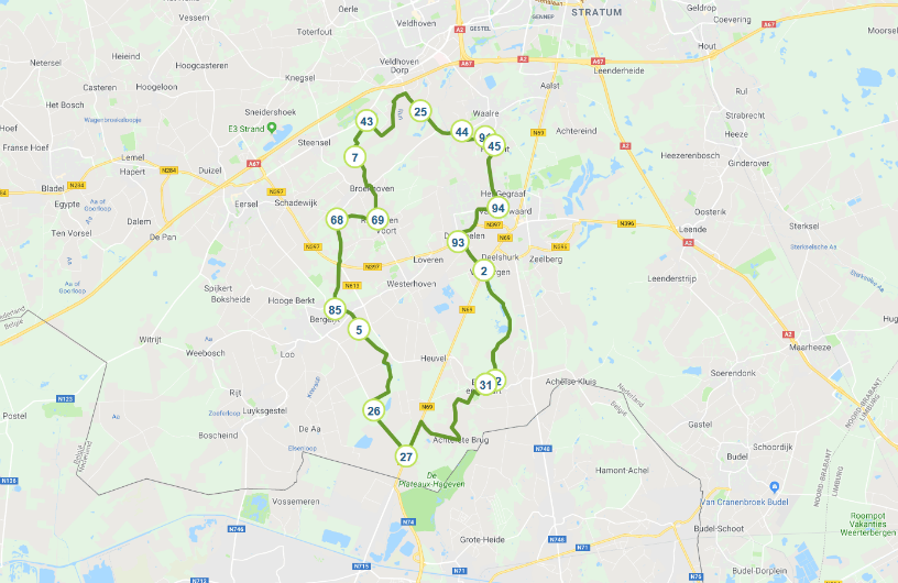 Fietsroute Watermolens langs de Dommel